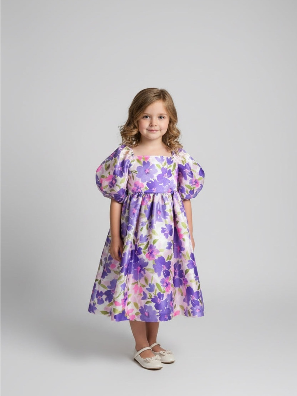Bonnie Jean Lavender and White Girls' Dress